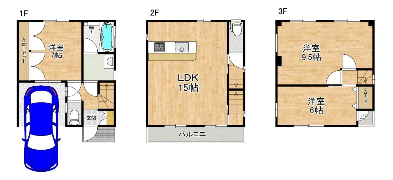 長瀬町１丁目間取り